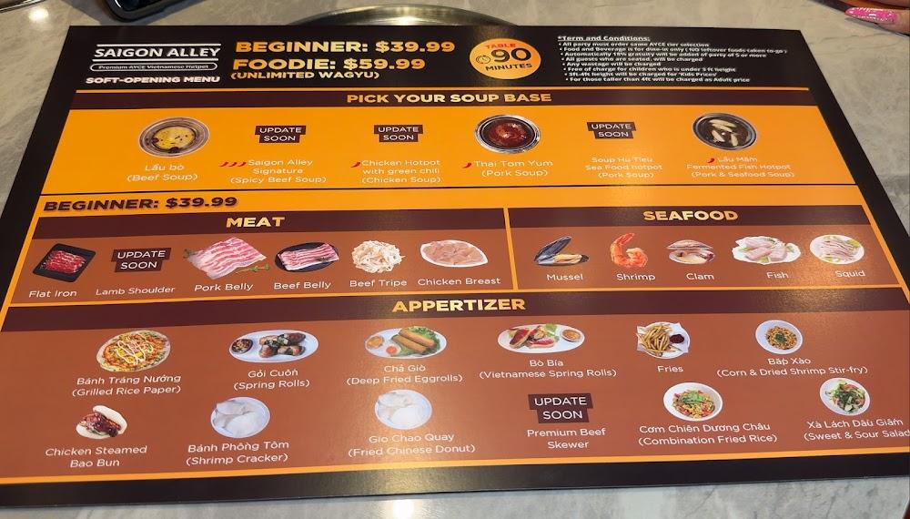 Saigon Alley AYCE Hotpot Menu image 4